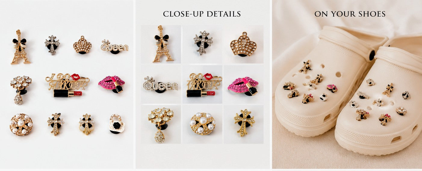 Cute Shoe Charms Bundle – 10 Pieces