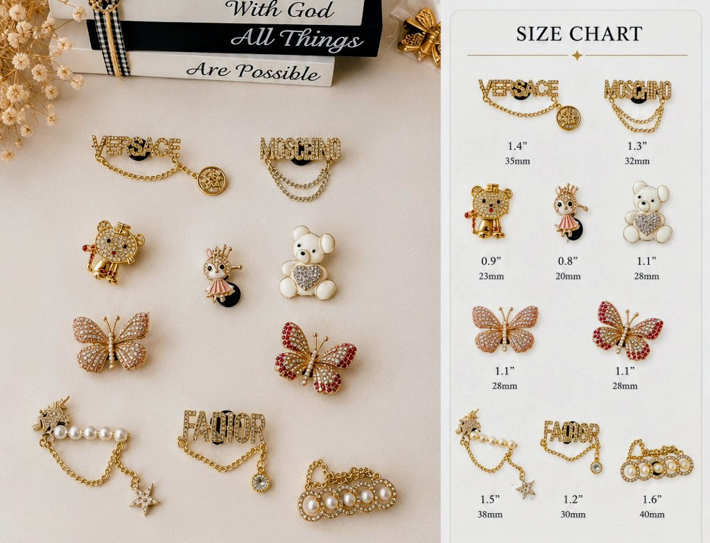 Cute Shoe Charms Bundle – 10 Pieces