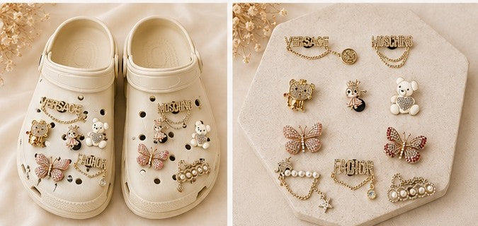 Cute Shoe Charms Bundle – 10 Pieces