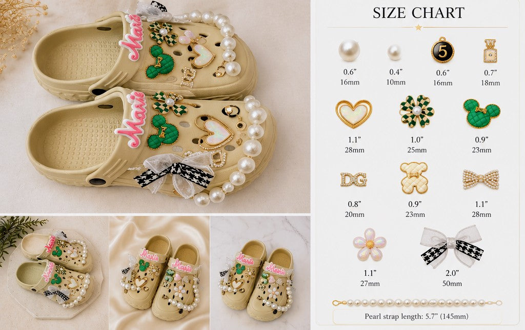 Cute Shoe Charms Bundle – 10 Pieces