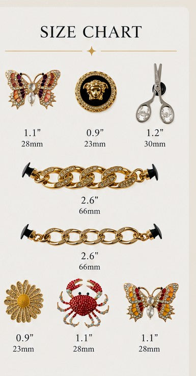 Cute Shoe Charms Bundle – 10 Pieces