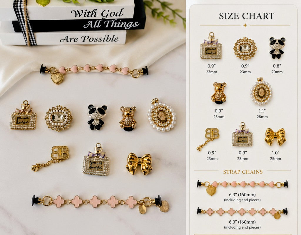Cute Shoe Charms Bundle – 10 Pieces